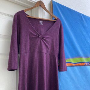 Toad & Co. V-Neck, A-Line, Eco-Friendly M Dress,